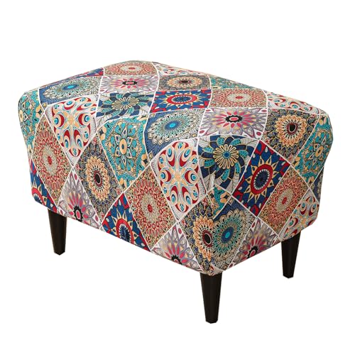 CRFATOP Ottoman Chair Cover X-Large Ottoman Chair Slipcovers Solid Rectangle Storage Stool Cover Stretch Footstool Footrest Sofa Slipcovers with Elastic Bottom,58 von CRFATOP