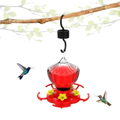 CRGANGZY Hängender Kolibri-Futterspender for den Außenbereich tropfsicher großer Fassungsraum Outdoor-Kolibri-Futterstation Balkon-Dekoration Garten Terrassenfutterstelle von CRGANGZY