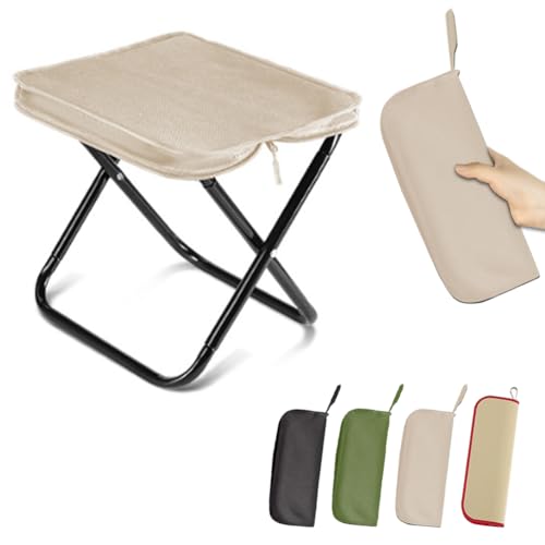 CRGANGZY Klapperhocker Mini im Freien Camping Klapphocker Klapper Slacker Stühle mit 90 kg Ladungskapazität zum Angeln zum Angeln bequem CRGANGZY Klapperhocker Mini im Freien Camping Klapphocker Klapper Slacker Stühle mit 90 kg Ladungskapazität zum Angeln zum Angeln bequem von CRGANGZY