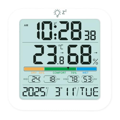 CRGANGZY Multifunktionaler Hygrometer -Thermometer -Sensor -Thermometer -Sensor in Innenräumen LCD Digitale Magnetik CRGANGZY Multifunktionaler Hygrometer -Thermometer -Sensor -Thermometer -Sensor in Innenräumen LCD Digitale Magnetik von CRGANGZY