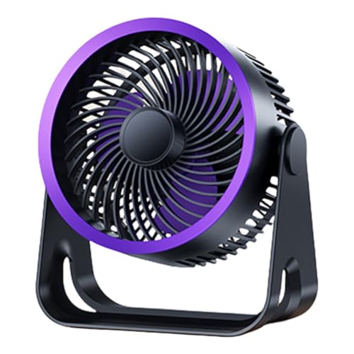 CRGANGZY Multifunktionaler wandmontierter Ventilator, 5-Gang leiser Elektroventilator, 360° verstellbarer persönlicher Luftzirkulator, tragbarer USB-Ventilator for Schlafzimmer, Büro und Zuhause von CRGANGZY