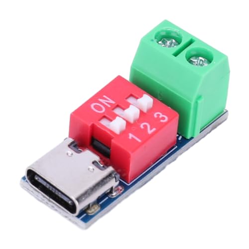 CRGANGZY PD-Schnelllade-Testplatine, 5–20 V, einstellbares Ladegerät, Stromversorgungs-Boost-Modul, USB-Typ-C, 100 W Spannungsanschluss, Netzteil-Zubehör von CRGANGZY