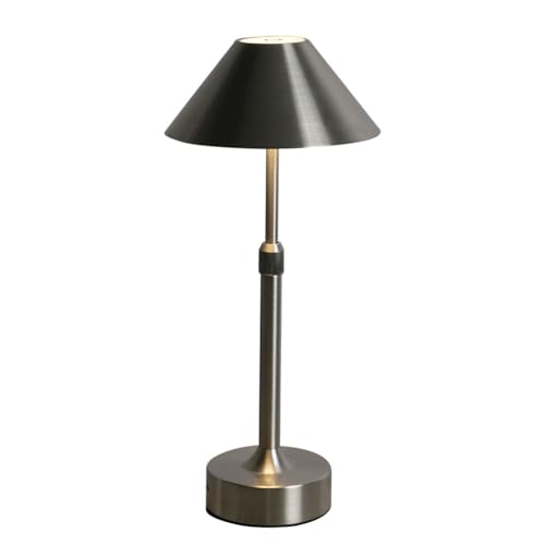 CRGANGZY Teleskope Metalltischlampe Regenschirm-geformte Berührungssteuerung Dimmbares Schlaflicht wiederaufladbar schnurlose Nachtlampe 3 Lichtfarben for Schlafzimmerstudienraum von CRGANGZY