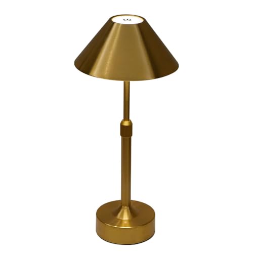 CRGANGZY Teleskope Metalltischlampe Regenschirm-geformte Berührungssteuerung Dimmbares Schlaflicht wiederaufladbar schnurlose Nachtlampe 3 Lichtfarben for Schlafzimmerstudienraum von CRGANGZY