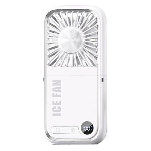 CRGANGZY Tragbarer Handventilator USB Wiederaufladbar Klappbarer Mini Ventilator Multifunktionaler Nackenhängender Ventilator for Reisen Sport Büro und Outdoor-Ice compress White CRGANGZY Tragbarer Handventilator USB Wiederaufladbar Klappbarer Mini Ventilator Multifunktionaler Nackenhängender Ventilator for Reisen Sport Büro und Outdoor-Ice compress White von CRGANGZY