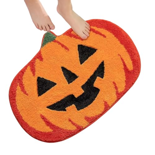 Halloween-Kürbisse-Badvorleger, weicher rutschfester saugfähiger Teppich, gemütlicher Herbst-Badteppich, niedlicher herbstlicher Kürbisse-Bodenmatte for Schlafzimmer, Eingangsbereich und Wohnraumdeko Halloween-Kürbisse-Badvorleger, weicher rutschfester saugfähiger Teppich, gemütlicher Herbst-Badteppich, niedlicher herbstlicher Kürbisse-Bodenmatte for Schlafzimmer, Eingangsbereich und Wohnraumdeko von CRGANGZY