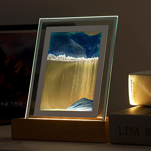 Quicksand Kreatives Nachtlicht 3D natürliche Malerei Tischlampe Dekor Augenschutz LED Nachtlicht Meer Sand Ornament für Wohnzimmer Schlafzimmer von CRGANGZY