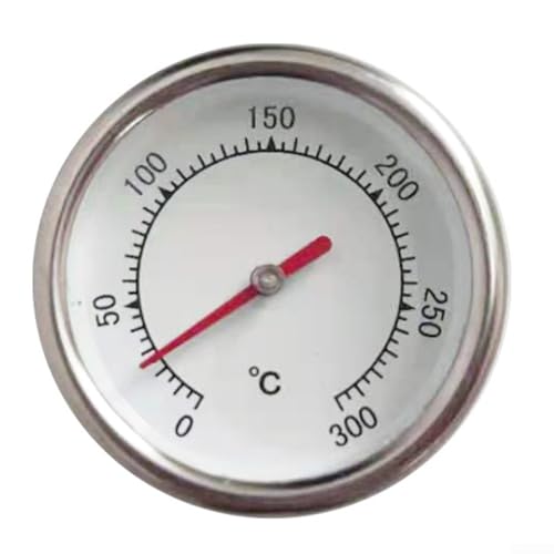 Edelstahl-Ofenthermometer, rund, kompakt, Metallzeiger, Temperaturanzeige zum Backen, Grillen, Küche, Kochen, 43 mm Edelstahl-Ofenthermometer, rund, kompakt, Metallzeiger, Temperaturanzeige zum Backen, Grillen, Küche, Kochen, 43 mm von CRIDENG