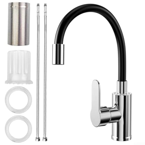 Flexible Küchenarmatur mit 360° Drehbarem Auslauf Edelstahl Wassersparender Belüfter Mischbatterie für Küchenspüle Leiser Betrieb und Einfache Installation Sanitärarmatur von CRIDENG