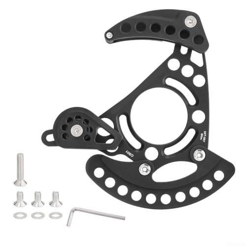 Mountainbike Einzelscheibe Kettenführung Kettenschutz 32T-38T Aluminiumlegierung Nylon für ISCG03 ISCG05 BB 68/73 mm DH Mountain mit Schrauben Dichtungen Schraubenschlüssel (schwarz) von CRIDENG