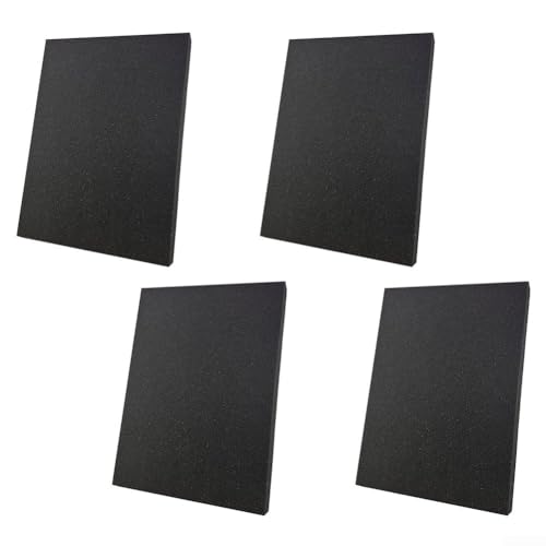 Polyurethan-Schaumstoff-Polsterung, zuschneidbar, Werkzeugkasten, Kamera-Aufbewahrung, Schutz, 4 Stück, schwarz (40 x 30 x 2,5 cm) von CRIDENG