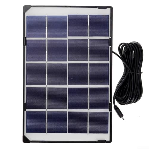 Solarpanel, 6 W, Outdoor-Sicherheitskamera-Netzteil, mit 5 m Kabel, Polysilizium-Ladepanel, 3,7 V Akku, wasserdichte Halterung, 360 Grad verstellbar Solarpanel, 6 W, Outdoor-Sicherheitskamera-Netzteil, mit 5 m Kabel, Polysilizium-Ladepanel, 3,7 V Akku, wasserdichte Halterung, 360 Grad verstellbar von CRIDENG