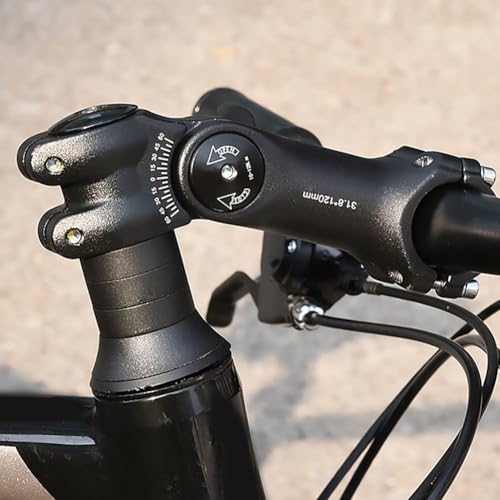 Verstellbarer Winkel, Fahrradvorbauerhöhung für Radfahren, passend für 31, 8 mm und 25 4 mm Vorbauten, hergestellt aus Aluminiumlegierung 6061, doppelte Schraubbefestigung für erhöhte Sicherheit und von CRIDENG