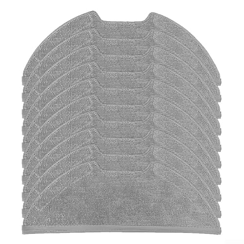 Waschbare, wiederverwendbare Mikrofaser-Wischmopp-Pads für EUREKA E20 für Evo Plus Roboter-Staubsauger, einfach zu installierendes Ersatz-Set für effiziente Bodenreinigung (10 Stück) von CRIDENG