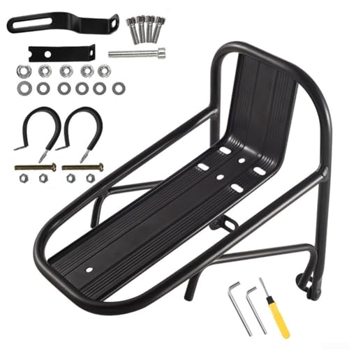 eBike Frontgepäckträger aus robuster Aluminiumlegierung mit vibrationsbeständigen Eigenschaften (Gepäckträger + Werkzeug + Klemme) von CRIDENG