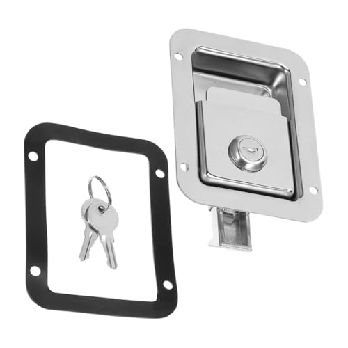 CRILSTYLEO 1 Satz Flush Mount Paddle Lock für Trailer und Werkzeugkisten Robuste Metallverriegelung mit Schlüssel Einfache Bedienung für Lkw und Containerfahrzeuge CRILSTYLEO 1 Satz Flush Mount Paddle Lock für Trailer und Werkzeugkisten Robuste Metallverriegelung mit Schlüssel Einfache Bedienung für Lkw und Containerfahrzeuge von CRILSTYLEO