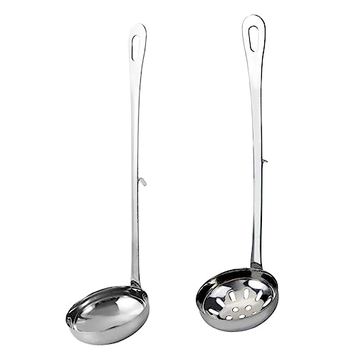 CRILSTYLEO 1 Satz Edelstahl Hot Pot Löffel Und Sieb Mit Haken Haushaltsutensil Koch Utensilien Einfach Zu Verstauen Und Reinigen von CRILSTYLEO