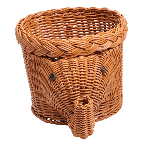 CRILSTYLEO Geflochtener Korb Als Snackkorb Und Aufbewahrungskorb Obstkorb Zum Präsentieren Von Snacks Und Obst Schreibtisch-organizer Für Zuhause Und Küche von CRILSTYLEO