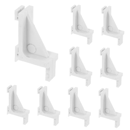 CRILSTYLEO 10Stücke Gefrierschrank Regal Clip Haken aus Robustem Verstellbare Kühlschrank Stützklemme für Lagereffizienz zur Trennung von Lebensmitteln von CRILSTYLEO