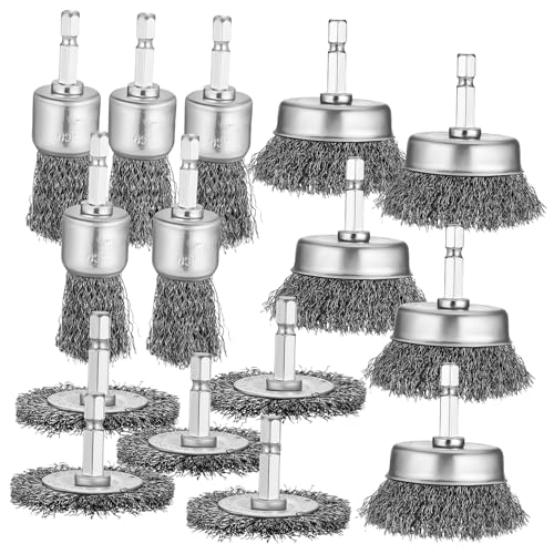 CRILSTYLEO 15 . Teiliges Bohrmaschinen Drahtbürsten mit Stahldraht Vielseitig für Metall und Holz Einfache Montage Geeignet zum Reinigen Polieren und Schleifen Praktische Drahtbürsten mit CRILSTYLEO 15 . Teiliges Bohrmaschinen Drahtbürsten mit Stahldraht Vielseitig für Metall und Holz Einfache Montage Geeignet zum Reinigen Polieren und Schleifen Praktische Drahtbürsten mit von CRILSTYLEO