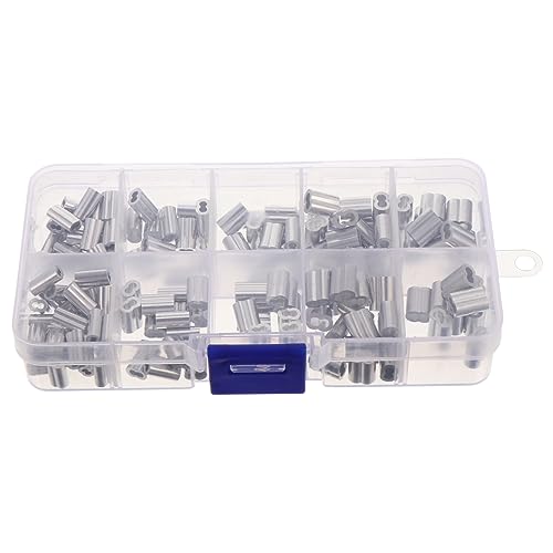 CRILSTYLEO 150 Stück Aluminium Doppelhülsen Crimp Klemmen für Kabel und Draht Loop Sleeves Robust und Langlebig für Hundeleinen und Alltagsanwendungen CRILSTYLEO 150 Stück Aluminium Doppelhülsen Crimp Klemmen für Kabel und Draht Loop Sleeves Robust und Langlebig für Hundeleinen und Alltagsanwendungen von CRILSTYLEO