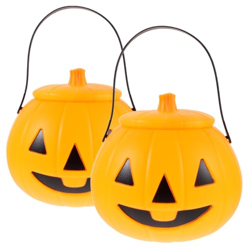 CRILSTYLEO 2 Stück Halloween Süßigkeiten Eimer Großer Kürbisbehälter mit Griff Wiederverwendbarer Candy Container Leichter Tragbarer Bonbon Eimer für Partydekoration CRILSTYLEO 2 Stück Halloween Süßigkeiten Eimer Großer Kürbisbehälter mit Griff Wiederverwendbarer Candy Container Leichter Tragbarer Bonbon Eimer für Partydekoration von CRILSTYLEO