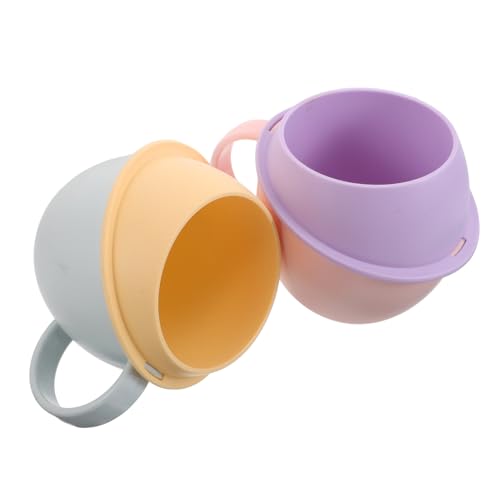 CRILSTYLEO 2 Stück Robuste Wiederverwendbare Zahnbürstenbecher mit Griff für Geeignet für Wasser Milch Tee und Saft Große Kapazität von CRILSTYLEO