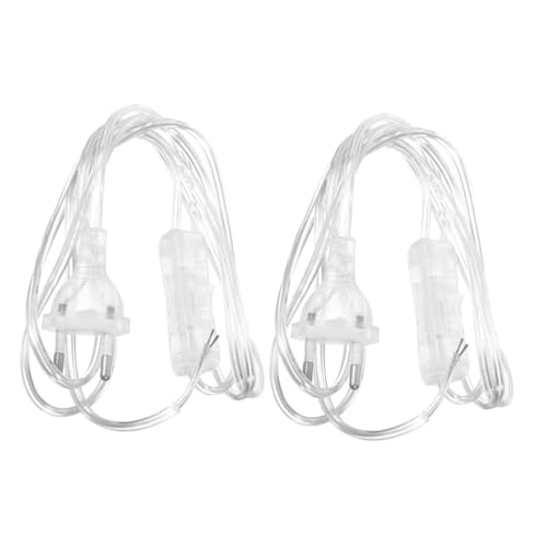 CRILSTYLEO 2 Stück Transparentes Stromkabel mit Schalter Eu Stecker Langlebig und Flexibel Geeignet für Schreibtischlampen Ventilatoren und Möbelbeleuchtung Minimalistisches Design CRILSTYLEO 2 Stück Transparentes Stromkabel mit Schalter Eu Stecker Langlebig und Flexibel Geeignet für Schreibtischlampen Ventilatoren und Möbelbeleuchtung Minimalistisches Design von CRILSTYLEO