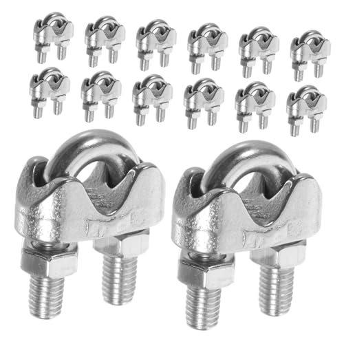 CRILSTYLEO 20 Stück Kabelklemmen Set aus Drahtseil Kauschen U Bolt Befestigungen für Kabelbefestigung und Verbindung für Verschiedene Projekte CRILSTYLEO 20 Stück Kabelklemmen Set aus Drahtseil Kauschen U Bolt Befestigungen für Kabelbefestigung und Verbindung für Verschiedene Projekte von CRILSTYLEO