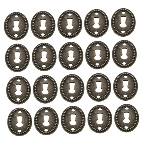 CRILSTYLEO 20Stücke Schlüssellochabdeckung Dekorative Escutcheon Platte für Möbel Kommoden und Schreibtische Vintage Design von CRILSTYLEO