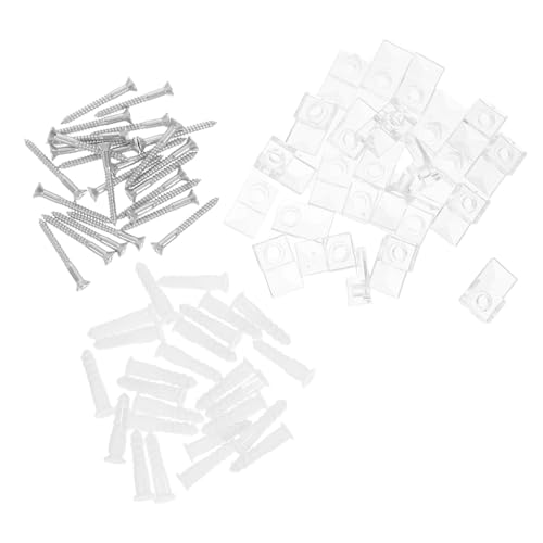 CRILSTYLEO 25 Stück Kleiderspiegel -fixierungsclip Glashalteclip Spiegelhalter Aus Glas Halteklammern Für Türglas Glasklemmen Kabinettsklammern Für Türen Glastürclip Plastik Transparent von CRILSTYLEO