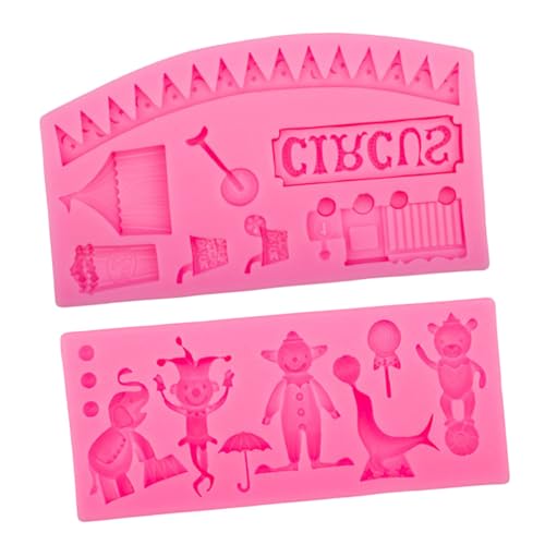CRILSTYLEO Fondant-formen-set Zirkus-tier-zirkus-fondant-formen Kreative Keksform Silikon-backwerkzeuge von CRILSTYLEO