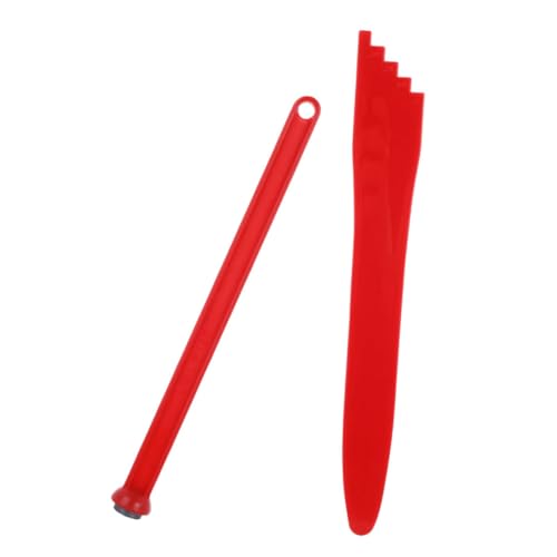 CRILSTYLEO 2St Einmachwerkzeuge Dosentrichter Konserven-Essentials-Kit Glasöffner magnetische Flasche einmachgläser Set messwerkzeug tragbarer Glasheber Blasenentferner aus der Dose PVC rot von CRILSTYLEO