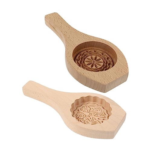 CRILSTYLEO 2stücke Holz Mondkuchenformen Kreative Backwerkzeuge Für Küche Für Mondkuchen Und Mungobohnenkuchen Leicht Zu Reinigen Und Sicher Der Anwendung von CRILSTYLEO