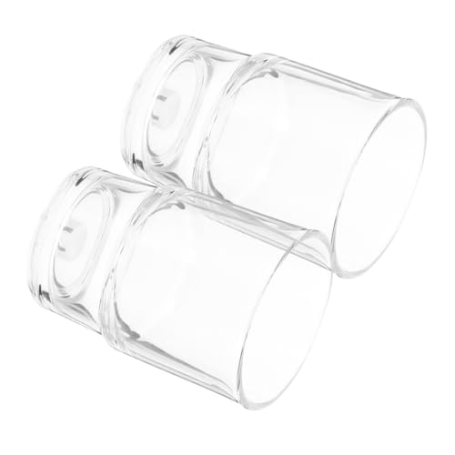 CRILSTYLEO 2Stücke Zahnbürstenhalter Transparente Waschtassen für Zuhause und Hotels Vielseitige Zahnputzbecher aus Robustem als Mundspülbecher Design von CRILSTYLEO