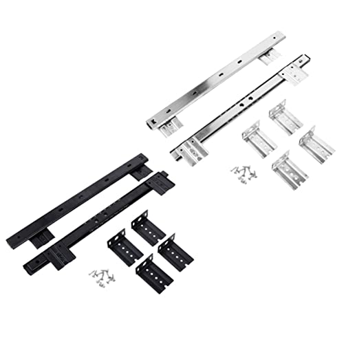 CRILSTYLEO 2er Set Tastatur Schubladenführung Schiene Mit Kugellager Unterflurführung Für Schreibtisch Und Ideal Für Ergonomische Tastaturablage Und Einfache Handhabung von CRILSTYLEO