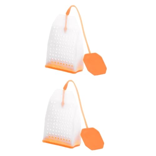 CRILSTYLEO 2stücke Silicone Tea Infuser Wiederverwendbarer Teefilter Lebensmittelechtem Orange Für Teetassen Becher Und Teekannen Einfach Zu Bedienen Reinigen Für Teeliebhaber von CRILSTYLEO