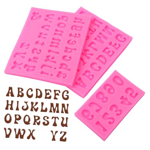 CRILSTYLEO 3stücke Schokoladenformen Alphabetformen Für Schokolade Silikonformen Buchstabenformen Backformen Vielseitig Einsetzbar Für Süßigkeiten Kuchen Und Fondant von CRILSTYLEO