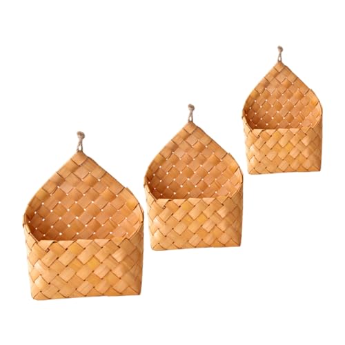 CRILSTYLEO 3stücke Aufbewahrungs-korb Zum Aufhängen Wand Geflochtener Briefkorb Für Küche Hängekorb Aus Hochwertigen Materialien Wandkorb Für Ordnung Und Aufbewahrung Geflochtene Körbe von CRILSTYLEO