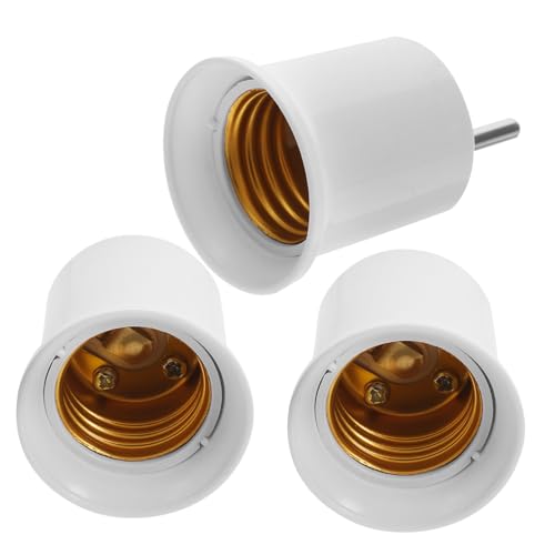 CRILSTYLEO 3er Set E27/E26 Lampenfassung Auf EU Steckdose Adapter Lichtsocket Adapter Für Glühbirnen Kompatibel Mit AC220V Ideal Für Zuhause Büro Und Reisen von CRILSTYLEO