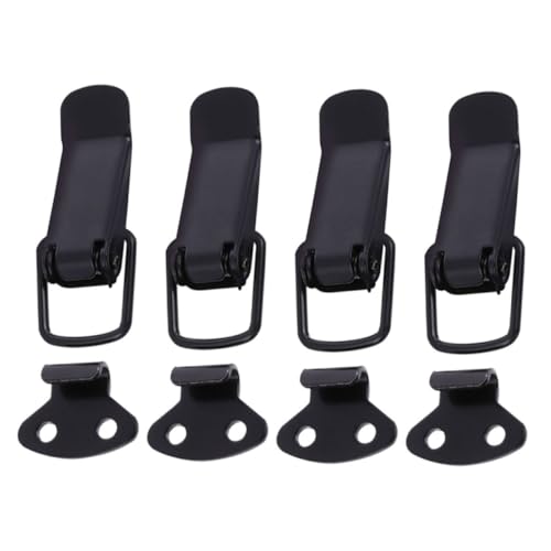 CRILSTYLEO 4 Satz Toggle Clamp Latch Sicherheits Spannverschluss für Türen Fenster Schränke und Deckel Robuste Eisenkonstruktion Schnelle Montage mit Schrauben Design Schwarz CRILSTYLEO 4 Satz Toggle Clamp Latch Sicherheits Spannverschluss für Türen Fenster Schränke und Deckel Robuste Eisenkonstruktion Schnelle Montage mit Schrauben Design Schwarz von CRILSTYLEO