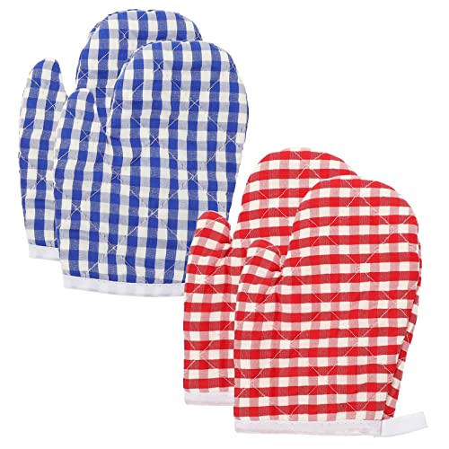 CRILSTYLEO 4 Stück Ofenhandschuhe Hitzebeständige Küchenofenhandschuhe Isolierte Polyester-backhandschuhe Verbrühungsschutz-grillhandschuhe von CRILSTYLEO