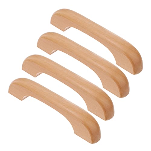 CRILSTYLEO Holzgriffe Für Möbel Schrankgriffe Aus Holz 4 Stück Für Schubladen Und Schränke von CRILSTYLEO