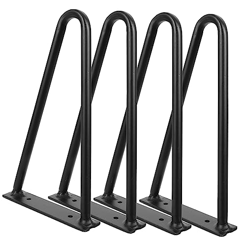 CRILSTYLEO 4 Stück Tischbeine Haarnadelbeine Metall Möbelbeine Höhe für Beistelltische Couchtische Stuhlbeine Ersatz Robuste und Langlebige Konstruktion für DIY Projekte von CRILSTYLEO