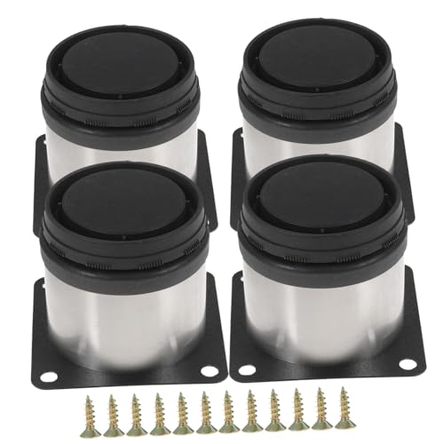 CRILSTYLEO 4 Stück Verstellbare Runde Möbelbeine aus Edelstahl Belastbar für Schrank Regal DIY Möbelfüße in Silber und Schwarz CRILSTYLEO 4 Stück Verstellbare Runde Möbelbeine aus Edelstahl Belastbar für Schrank Regal DIY Möbelfüße in Silber und Schwarz von CRILSTYLEO