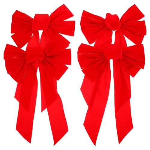 CRILSTYLEO Flanell Weihnachtsschleife Groß Schleifen Für Weihnachtsbaumspitze Weihnachtsschmuck 4er Satz CRILSTYLEO Flanell Weihnachtsschleife Groß Schleifen Für Weihnachtsbaumspitze Weihnachtsschmuck 4er Satz von CRILSTYLEO