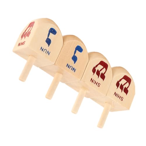 CRILSTYLEO 4 Stücke Teiliges Holzkreisel für Erwachsene Hanukkah Dreidel Ergonomisch Gestaltet Sicher Pädagogisch Nützlich für Feinmotorik und Soziale Interaktion CRILSTYLEO 4 Stücke Teiliges Holzkreisel für Erwachsene Hanukkah Dreidel Ergonomisch Gestaltet Sicher Pädagogisch Nützlich für Feinmotorik und Soziale Interaktion von CRILSTYLEO