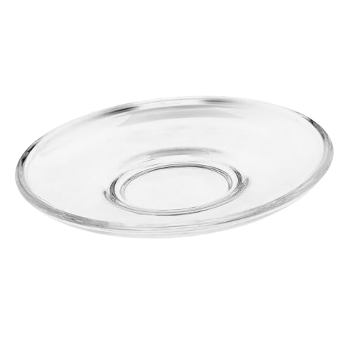 CRILSTYLEO 6 Stk Untertasse Aus Glas Teetasse Tee-untertassenteller Tischuntertassen Verre Teeteller Doppelwandiger Kaffeebecher Untertasse Tee Geschirr Tassenständer Platte Wiederverwendbar von CRILSTYLEO