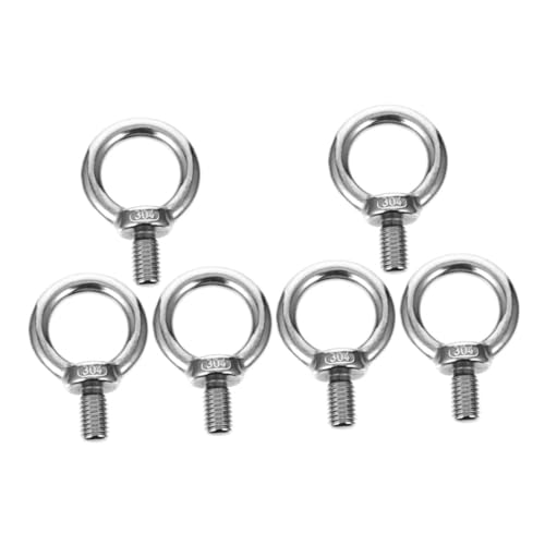 CRILSTYLEO 6 Stück Aufhängeschraube Gewindeschraube mit Haken für Lasten Robuste Ringschraube für Einfaches Anbringen Langlebiges Befestigungsgerät für Drahtseile und Zubehör CRILSTYLEO 6 Stück Aufhängeschraube Gewindeschraube mit Haken für Lasten Robuste Ringschraube für Einfaches Anbringen Langlebiges Befestigungsgerät für Drahtseile und Zubehör von CRILSTYLEO