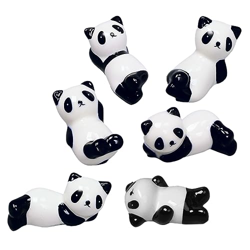 CRILSTYLEO Panda-Design Essstäbchenhalter Aus Keramik 6-teilig Kreative Ablage Für Stäbchen Geeignet Für Bankette Und Feiern von CRILSTYLEO